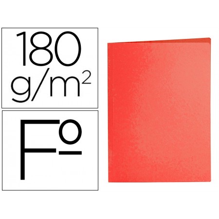 Subcarpeta liderpapel folio rojo intenso 180g/m2 (Pack de 50 uds.)
