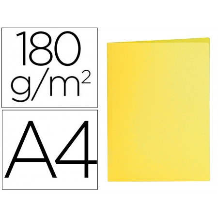 Subcarpeta liderpapel din a4 amarillo intenso 180g/m2 (Pack de 50 uds.)