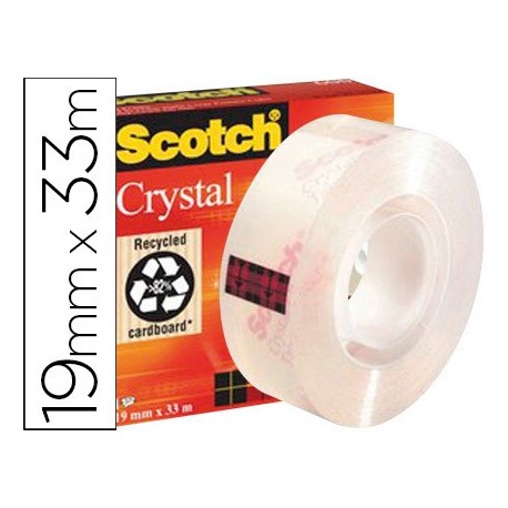 Cinta adhesiva scotch supertransparente 33x19 mm 600/1933ci