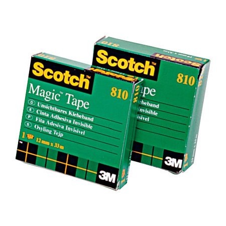 Cinta adhesiva scotch magic 66x19 mm en caja unitaria (Pack de 12 uds.)