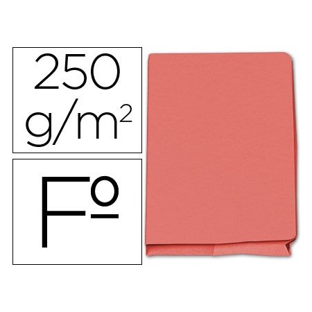 Subcarpeta cartulina gio folio pocket rojo con bolsa y solapa (Pack de 25 uds.)