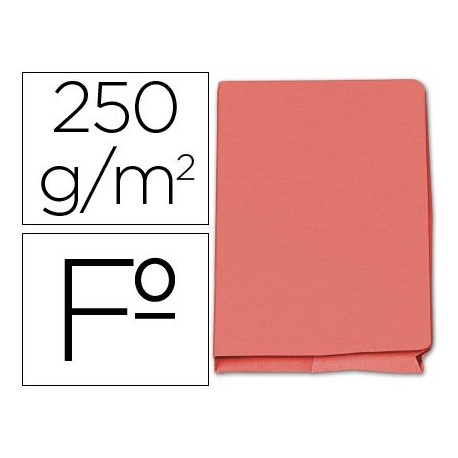 Subcarpeta cartulina gio folio pocket rojo con bolsa y solapa (Pack de 25 uds.)