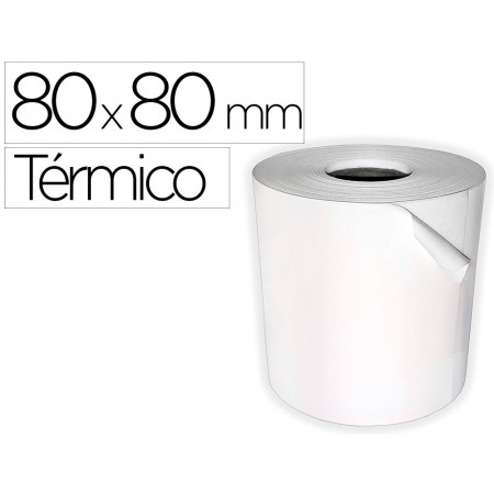 Rollo sumadora termico q-connect 80 mm ancho x 80 mm diametro sin bisfenol a (Pack de 5 uds.)