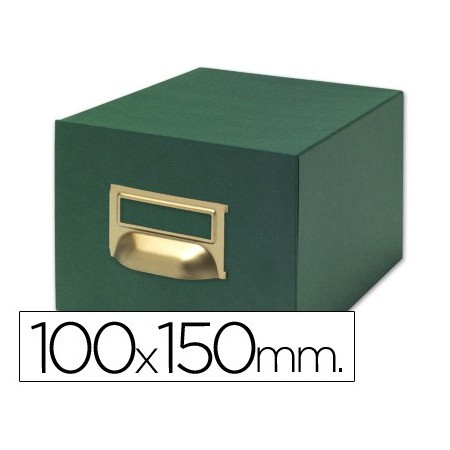 Fichero fichas tela verde 500 fichas n.3 -tamaño 100x150 mm