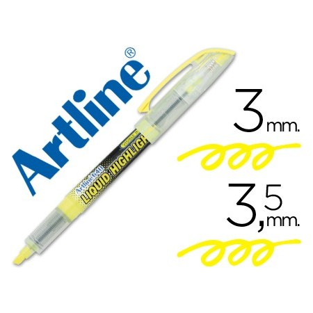 Rotulador artline fluorescente ek-640 amarillo -punta biselada (Pack de 12 uds.)