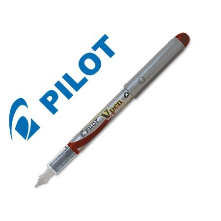 Pluma pilot v pen silver desechable rojo svp-4wr (Pack de 12 uds.)