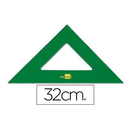 Escuadra liderpapel 32 cm acrilico verde (Pack de 10 uds.)