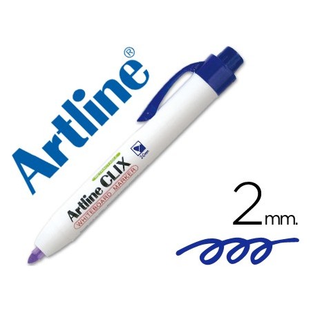 Rotulador artline clix pizarra ek-573a azul punta retactil redonda 2,00 mm