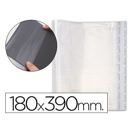 Forralibro pp ajustable adhesivo 180x390mm -blister (Pack de 25 uds.)