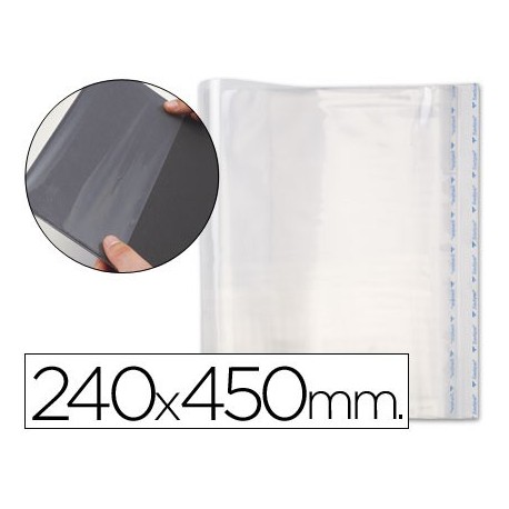 Forralibro pp ajustable adhesivo 240x450mm -blister (Pack de 5 uds.)