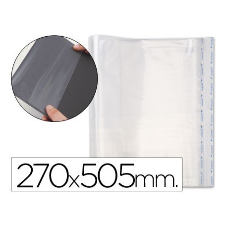 Forralibro pp ajustable adhesivo 270x505 mm -blister (Pack de 5 uds.)