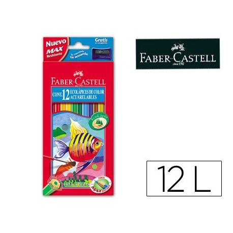Lapices de colores faber-castell acuarelables c/ 12 surtidos