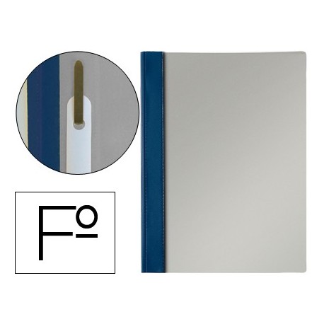 Carpeta dossier fastener pvc esselte folio azul marino (Pack de 50 uds.)