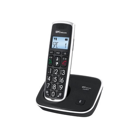 Telefono inalambrico spc telecom 7608n teclas digitos y pantalla extra grandes compatible audifonos