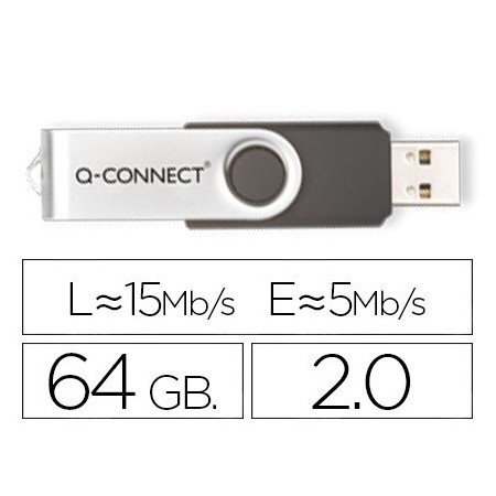 Memoria usb q-connect flash 64 gb 2.0