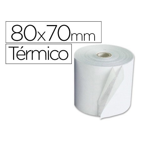 Rollo termico 80x68x11mm 58 grs bifenol a (Pack de 10 uds.)