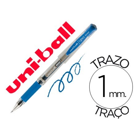 Boligrafo uni-ball um-153 signo broad azul 1 mm tinta gel (Pack de 12 uds.)