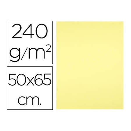 Cartulina liderpapel 50x65 cm 240 g/m2 amarillo medio (Pack de 125 uds.)