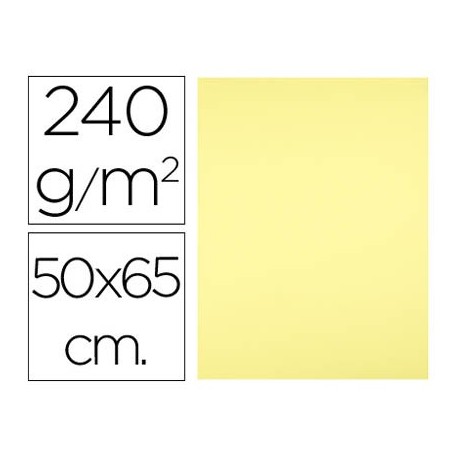 Cartulina liderpapel 50x65 cm 240 g/m2 amarillo medio (Pack de 125 uds.)