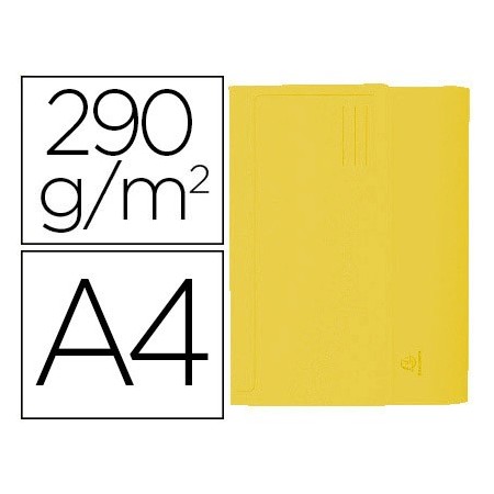 Subcarpeta cartulina con bolsa exacompta din a4 amarillo 290 gr (Pack de 50 uds.)