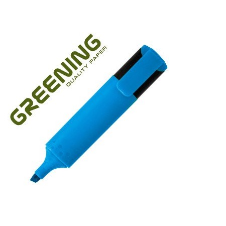 Rotulador greening fluorescente punta biselada azul (Pack de 12 uds.)