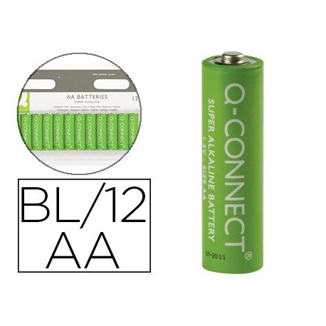 Pila q-connect alcalina aa -blister con 12 pilas