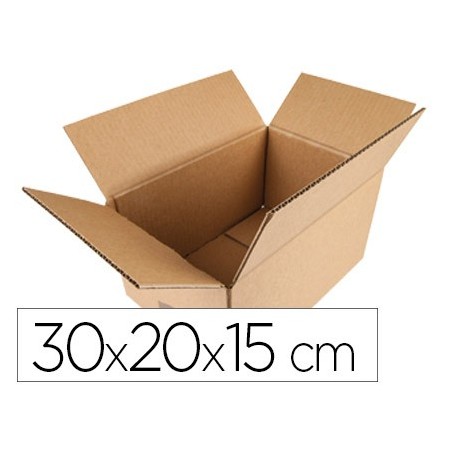 Caja para embalar q-connect americana medidas 300x200x150 mm espesor carton 5 mm (Pack de 20 uds.)