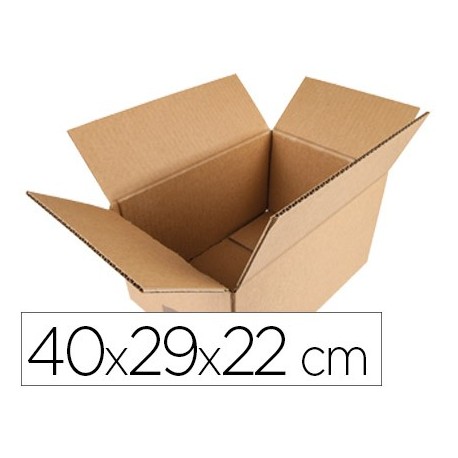 Caja para embalar q-connect americana medidas 400x290x220 mm espesor carton 5 mm (Pack de 20 uds.)