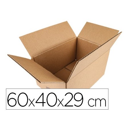Caja para embalar q-connect americana medidas 600x400x290 mm espesor carton 5 mm (Pack de 20 uds.)