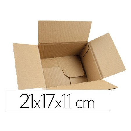 Caja para embalar q-connect fondo automatico medidas 210x170x110 mm espesor carton 3 mm (Pack de 5 uds.)