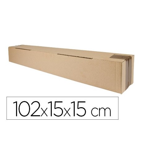 Caja para embalar q-connect tubo medidas 1020x150x150 mm espesor carton 3 mm (Pack de 5 uds.)