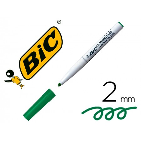 Rotulador bic velleda para pizarra verde punta redonda 2 mm (Pack de 12 uds.)