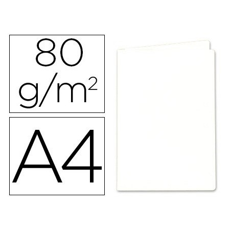 Subcarpeta papel exacompta din a4 blanca 80 gr (Pack de 100 uds.)