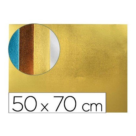 Goma eva liderpapel 50x70 cm espesor 2 mm metalizada oro (Pack de 10 uds.)