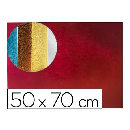 Goma eva liderpapel 50x70 cm espesor 2 mm metalizada rojo (Pack de 10 uds.)