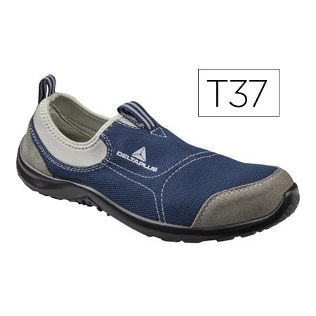 Zapatos de seguridad deltaplus de poliester y algodon con plantilla y puntera - color a zul marino talla 37