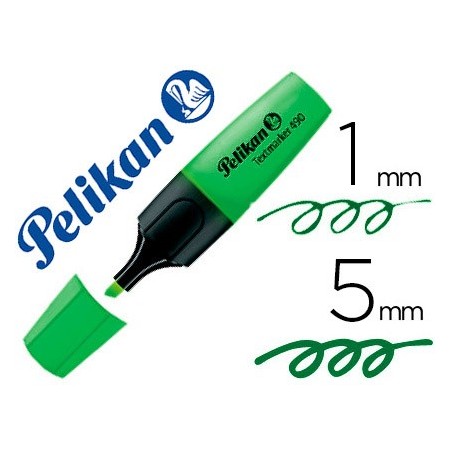 Rotulador pelikan fluorescente textmarker 490 verde (Pack de 10 uds.)