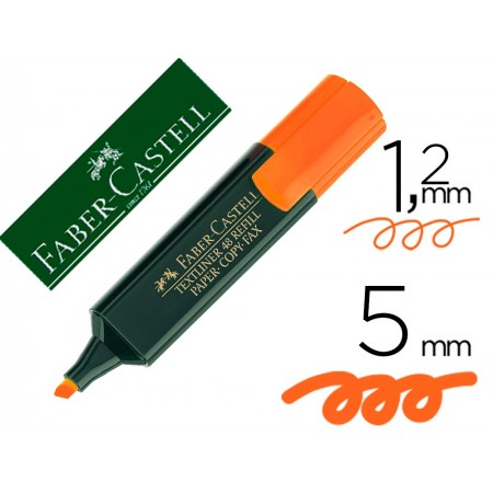 Rotulador faber fluorescente 48-15 naranja (Pack de 10 uds.)