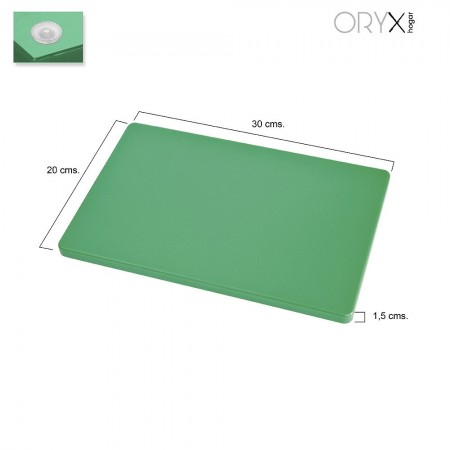 Tabla Cortar Polietileno 30x20x1,5 cm.  Color Verde