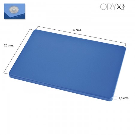 Tabla Cortar Polietileno 35x25x1,5 cm.  Color Azul