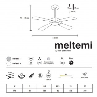 Ventilador de Techo Meltemi S by Mimax de gama alta