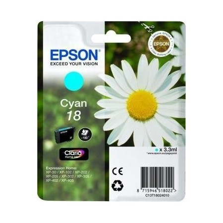 EPSON N18 C13T18024012 TINTA ORIGINAL CYAN