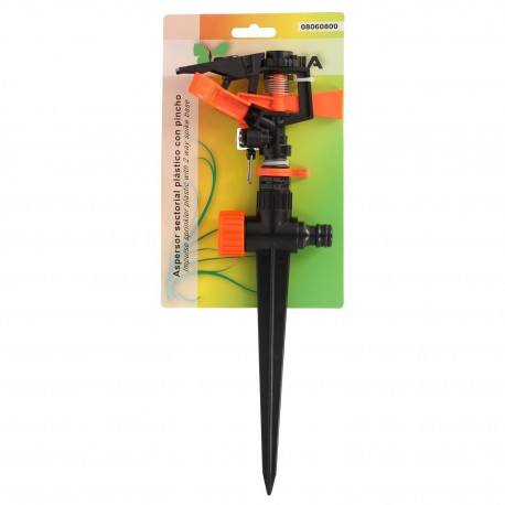 Aspersor plástico sectorial con pincho 