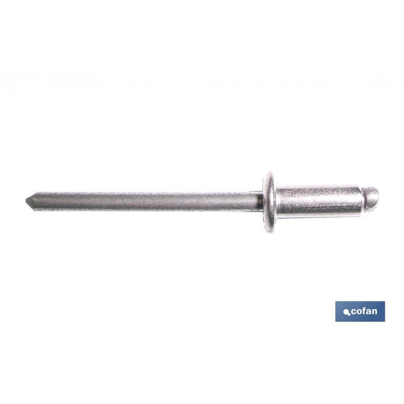 REMACHES ACERO INOX. A-2  3.2 X 08 MM